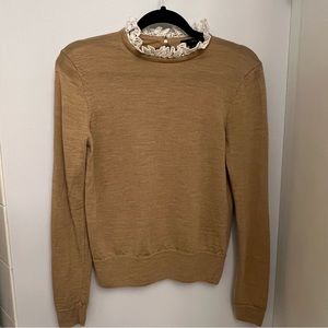 J.Crew Tippi Sweater with Lace Detailing